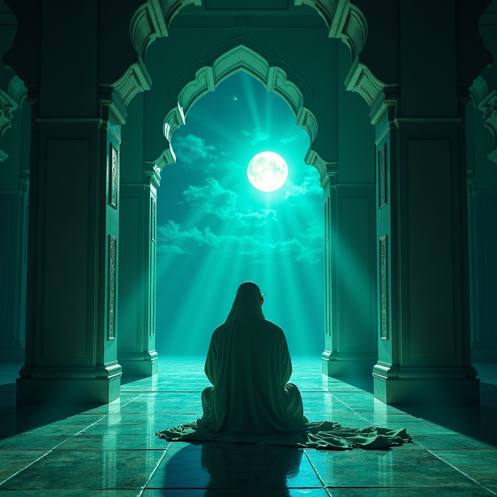 Moonlit sanctuary of peace